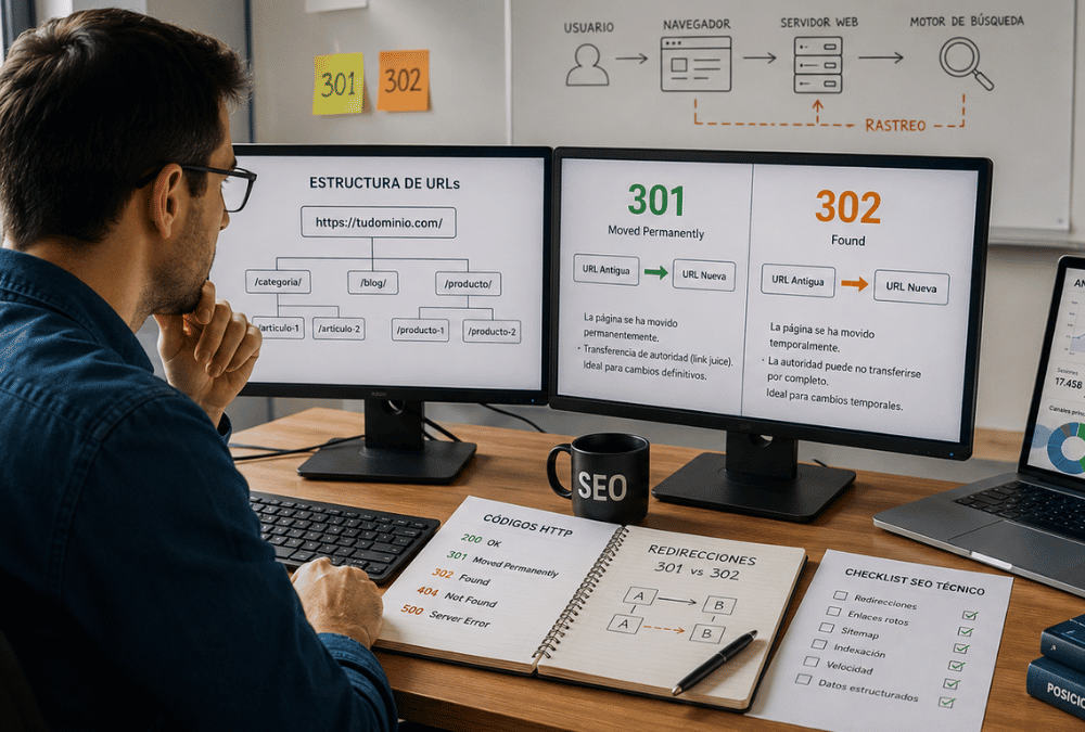 Redirecciones 301 vs 302 diferencias